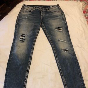 Silver Boyfriend Fluid Denim size 30